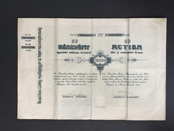 Ritka! Neuschlosz-Lichtig Repülőgépgyár és Faipari Részvénytársaság Részvény 1923.