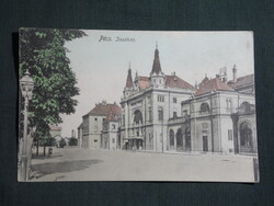 Képeslap,Pécs,Indóház,Vasútállomás látkép részlet,Karpf Berta kereskedő kiadás Pécs,1916-