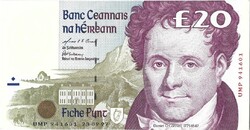 20 font pound pounds 1997 M.O.Conaill és P.H.Mullarkey Irország "XF"