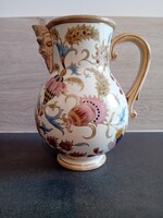 ZSOLNAY PORCELÁNFAJANSZ FAUNFEJES KIÖNTŐ 1878-1880 KÖZÖTT