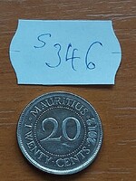 MAURITIUS 20 CENT 2012  Acél nikkel bevonattal   S346