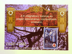 1992. Vöröskereszt emlékív pár - MABÉOSZ kiadvány / arany változat