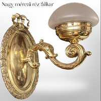 Restaurált nagy méretű antik réz falikar