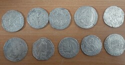 10 db 1500-1600 német ezüst Tallér