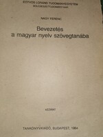 Nagy Ferenc: Bevezetés a magyar nyelv szövegtanába (6)