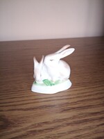 Hollóházi porcelán nyuszi pár, nyulak. Hibátlan, jelzett