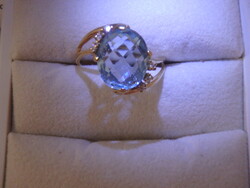 18K arany, topáz gyűrű