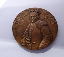 Grünwaldi csata& Wladyslaw Jagiello bronz plakett