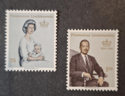 1965-66. LIECHTENSTEIN - Gina h.nő és Ferenc József herceg - postatiszta  (V-529.)