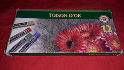 Régi nagyon szép állapotú Koh-I-Noor Toison d’Or olajpasztell kréta, 12 db-os készlet képek szerint