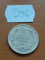 TÖRÖKORSZÁG 1000 LIRA 1991 Réz-cink-nikkel  S296