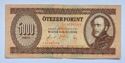 5000 forint 1990 J sorozat