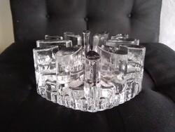 Jégüveg mécsestartó, melegen tartó, melegítő, párologtató, 16x6,5 cm, német