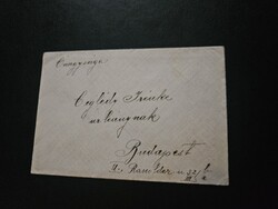 1913-as 10 Fillér bélyeg levélen Szob bélyegzett