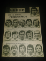 1976.június.  XXII évf. 6 sz. Labdarúgás 1975-76 Bajnok: Ferencváros