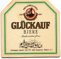 Söralátét: Glückauf sör.