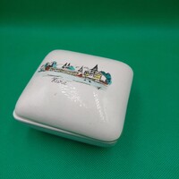 Ritka gyűjtői Budapesti Zsolnay/ Budapest Porcelángyár Hévíz bonbonier