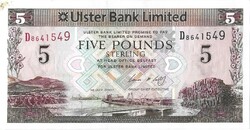 5 font pound pounds 2007 Ulster Bank Észak Irország "XF"