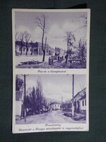 Képeslap, Hosszúhetény,piac tér,községháza,Hangya szövetkezet,nagyvendéglő,Sport egyesület kiad,1923