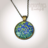 Van Gogh: Íriszek - üveglencsés nyaklánc - bronz színű