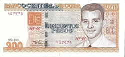 200 peso pesos 2022 Kuba Cuba Gyönyörű