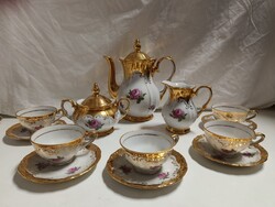Német, Germany Roschütz Unger & Schilde 1881- 1930 porcelán kávés, mokkás készlet - 5 személyes