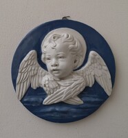 Andrea Della Robbia. Angyal. Cantagalli(1839-1901)XIX-ik század, Firenze. Jelzett!