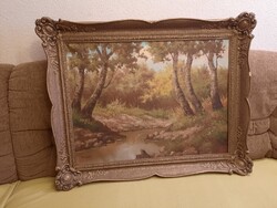 Barsi Béla olajfestmény 80 x 60 cm plusz a keret
