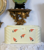 Art deco fajansz kekszes, cukorkás doboz fedél nélkül, Foreign jelzett