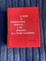 Az MSZMP XII. kongresszusának határozata a párt munkájáról és a további feladatokról - minikönyv