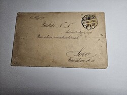 1903-as 2 Fillér bélyeg levélen Kolozsvár