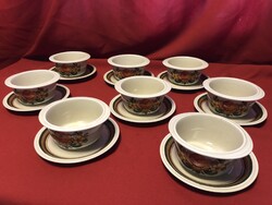 Winterling"Rőslau"Bavaria német porcelán mogyorós v.fagyizó készlet.16 db-os.