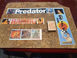 Retro matricák levonók rambo stallone bruce lee predátor schwarzenegger iron maiden manowar