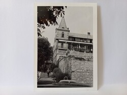 Régi fekete-fehér fotó, Balaton, Rege cukrászda Tihanyban 1967