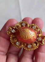 Vintage Retro Arany foliázott Kituzo Bross