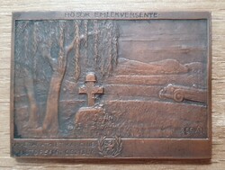 Berán Lajos MAC Hősök emlékversenye 1929 bronz plakett