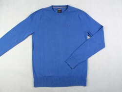 EREDETI TOMMY HILFIGER (S) ELEGÁNS HOSSZÚ UJJÚ FÉRFI KÉK PULÓVER
