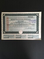 Pesti Hazai Első Takarékpénztár Egyesület Részvényelismervény 1946.