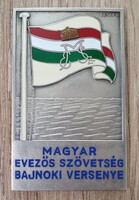 Berán Nándor Magyar Evezős Szövetség bajnoki versenye 1938 ezüst plakett