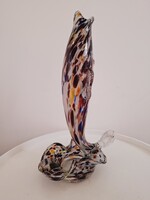 Retro Glass Fish with Ashtray