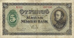 5 pengő 1926 eredeti állapot 3.