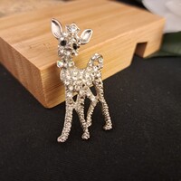 Ezüstözött Cirkon medál 3  cm-es