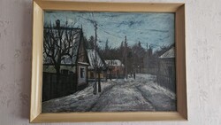 Koch Vilmos Téli táj 58x78 cm festmény