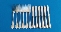 Silver 6-piece Dessert Knife and Fork Set