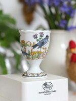 Porcelán tojástartó, "Április" hónap madaras dekorral, Ole Winther dizájner terve, Hutschenreuther