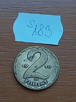 MAGYAR NÉPKÖZTÁRSASÁG 2 FORINT 1970  Sárgaréz  S183