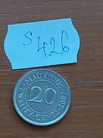 MAURITIUS 20 CENT 2007  Acél nikkel bevonattal   S426