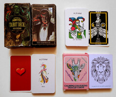 4 db jóskártya vetőkártya kártyapakli tarot kártya pakli cigánykártya csomag gyűjtemény