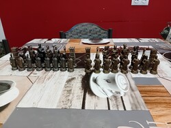 PEWTER VIKINGS vs. ROMANS  ritka fém sakk készlet.