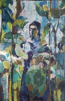 Sarkantyú Simon - 120 x 80 cm olaj, papír